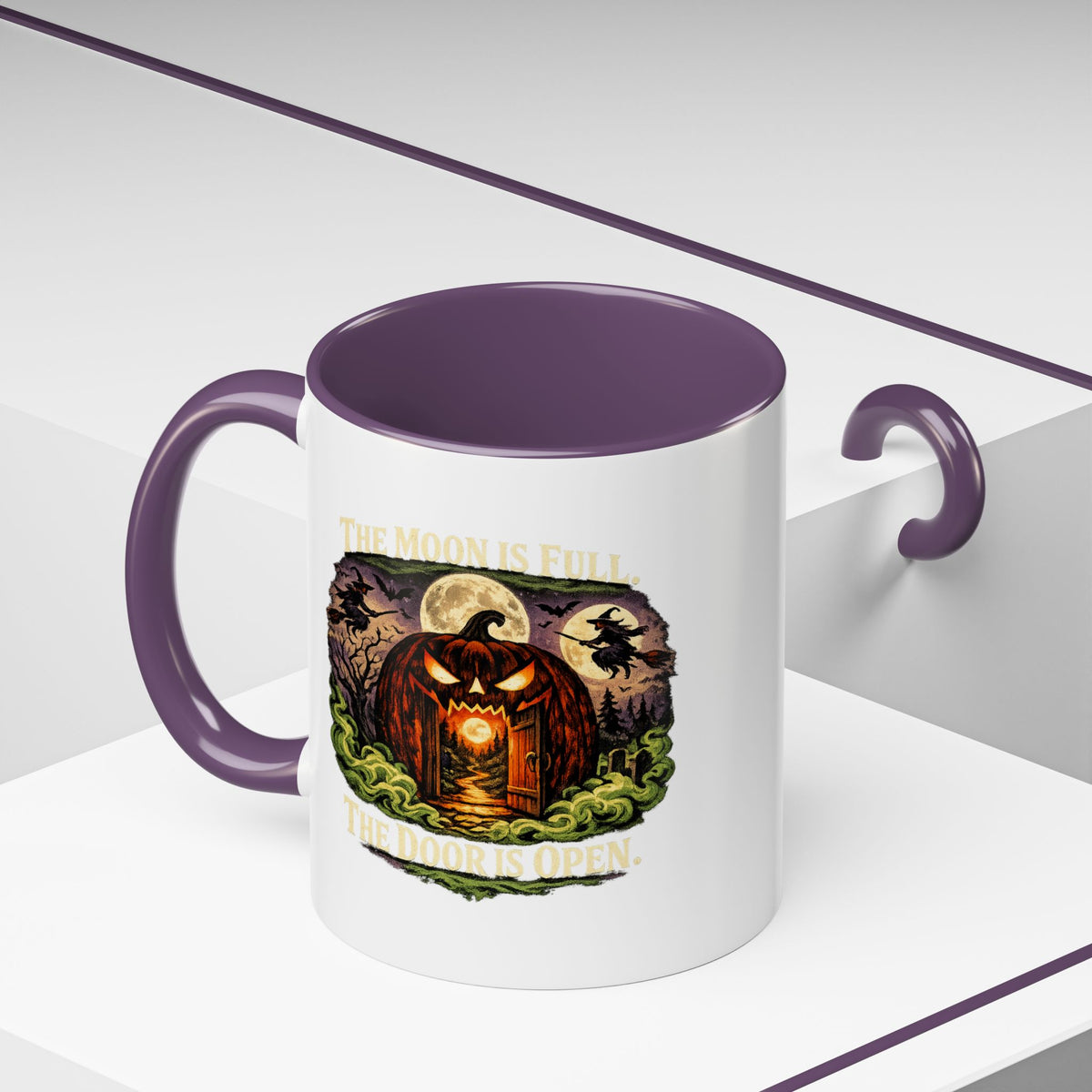 Halloween  The Moon Is Full Accent Coffee Mug