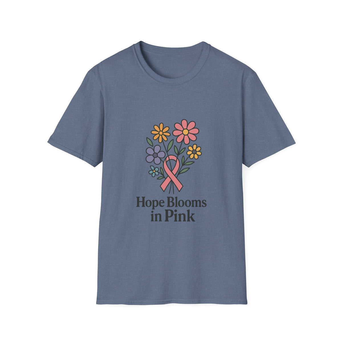 Hope Blooms in Pink Floral Awareness T-Shirt - Trending Now - October 2026
