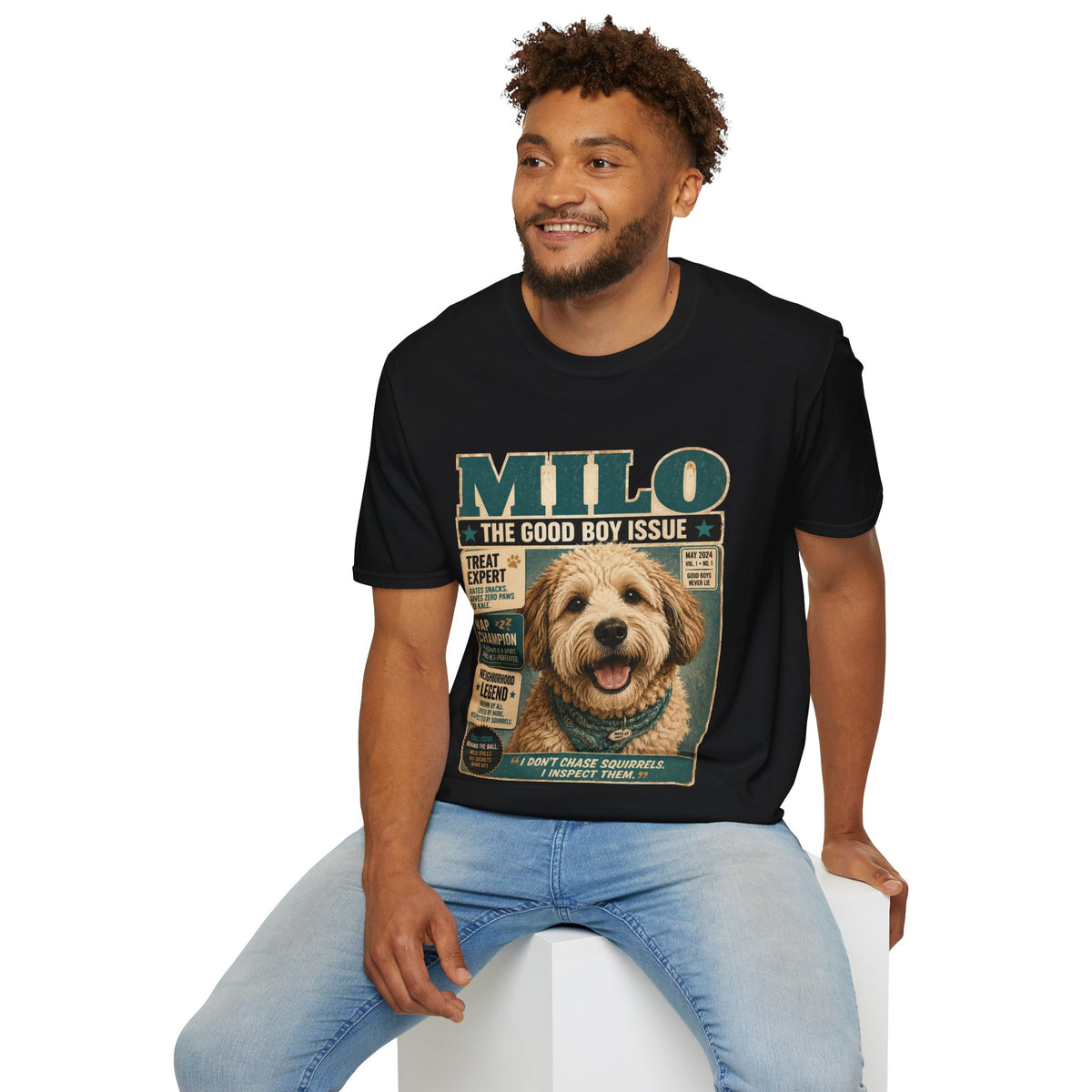 Milo 'The Good Boy Issue' Dog Magazine T-Shirt