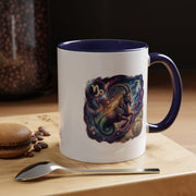 Capricorn Zodiac Coffee Mug — Celestial Goat Astrology Accent Mug