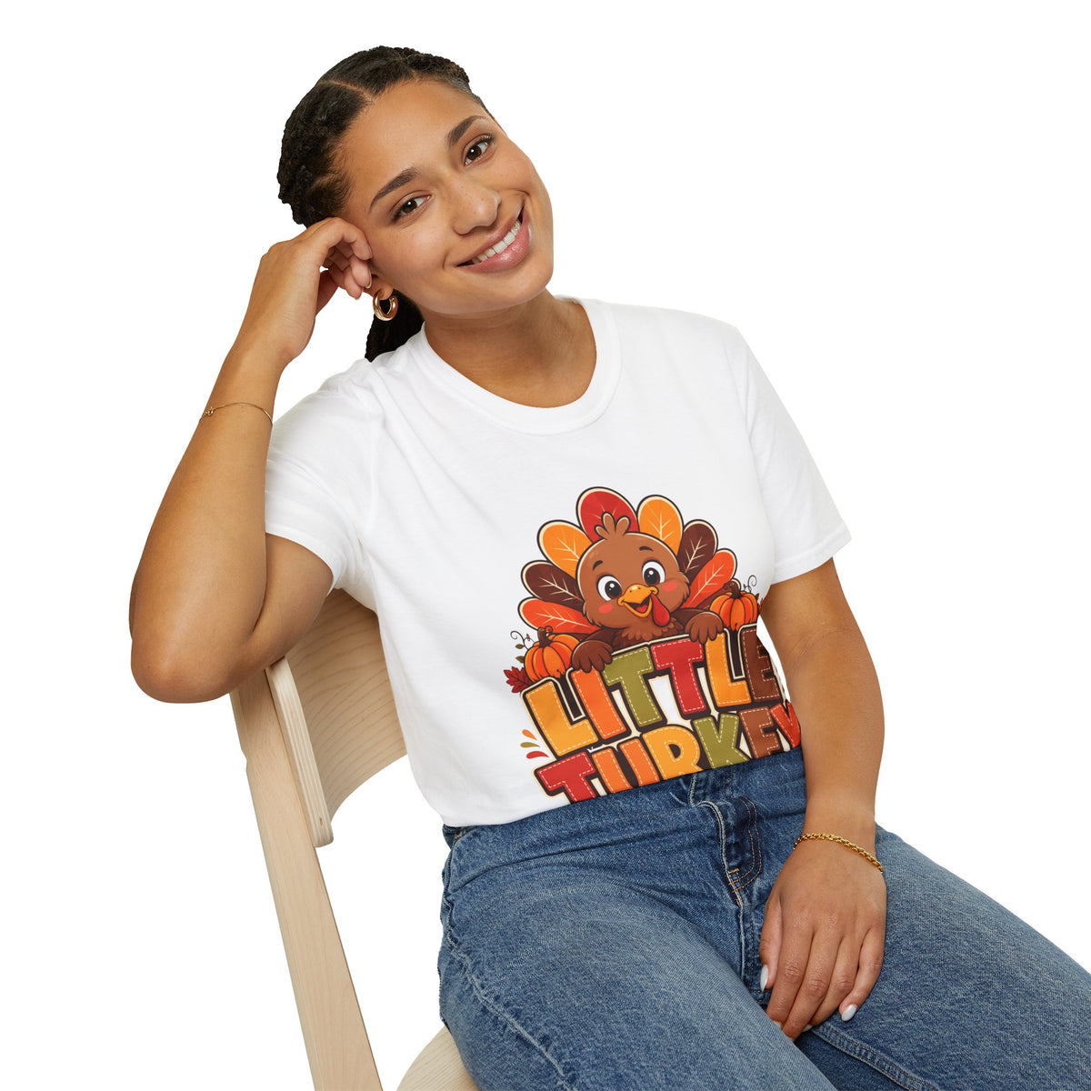 Thanksgiving T-Shirt Little Turkey T‑Shirt – Cute Thanksgiving Kids & Family Tee