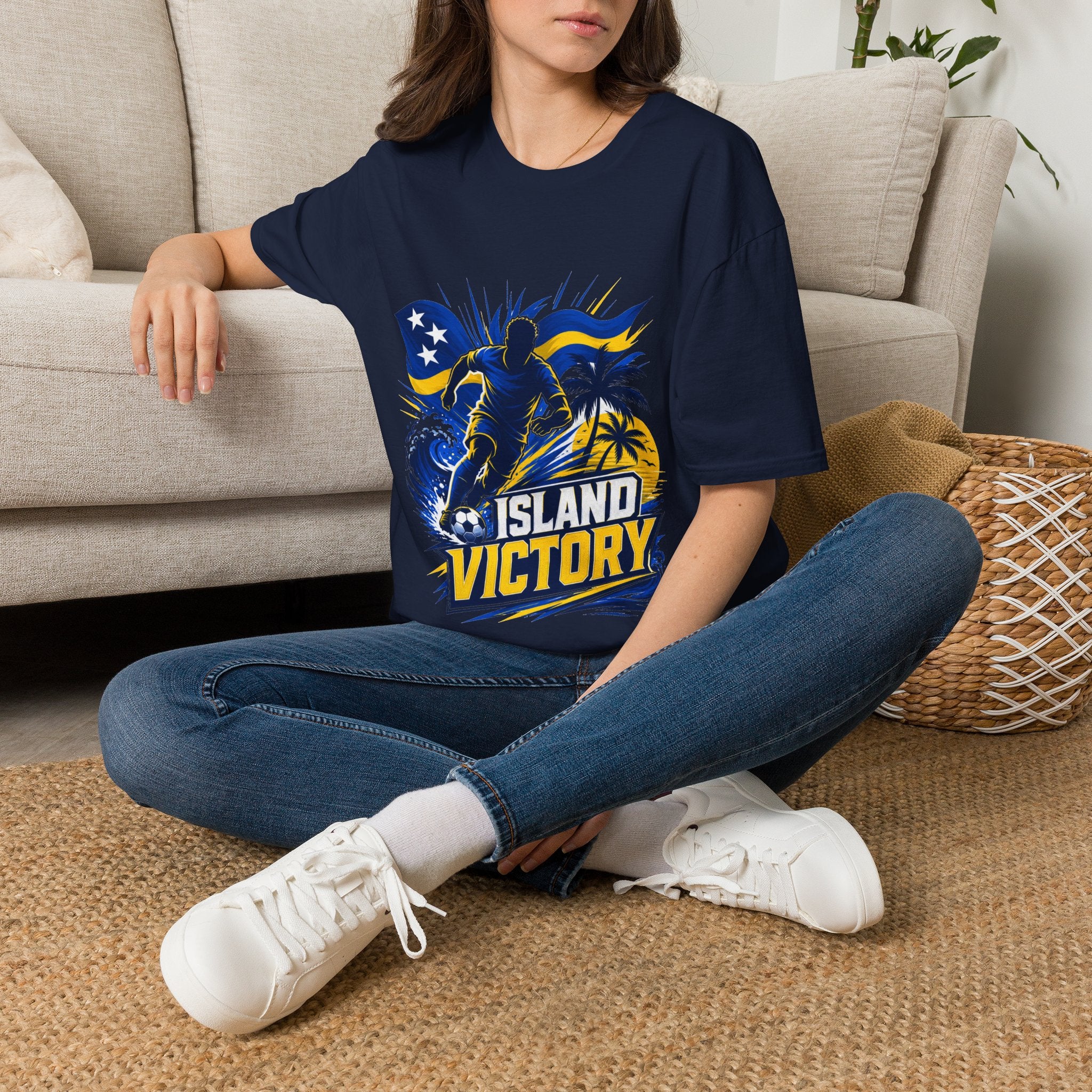 Curacao Island Victory T-Shirt — Tropical Surf Soccer Graphic Tee