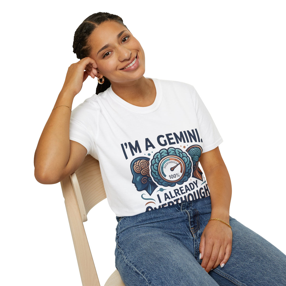 I’m A Gemini T-Shirt – “I Already Overthought It” Zodiac Tee