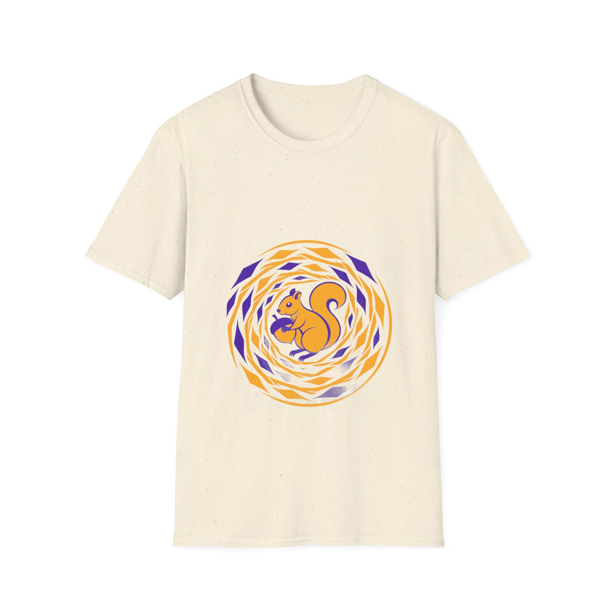 Squirrel Swirl Graphic T-Shirt — Playful Orange & Purple Nature Tee - Trending Now - September 2026