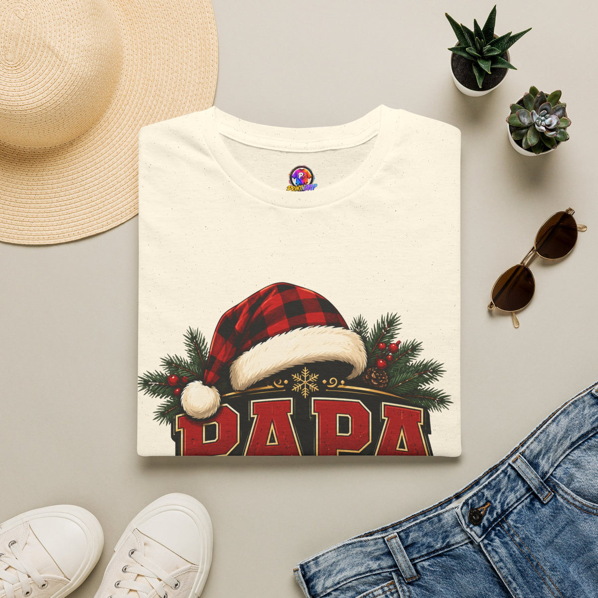 Papa Claus T-Shirt — Festive Holiday Dad Christmas Tee