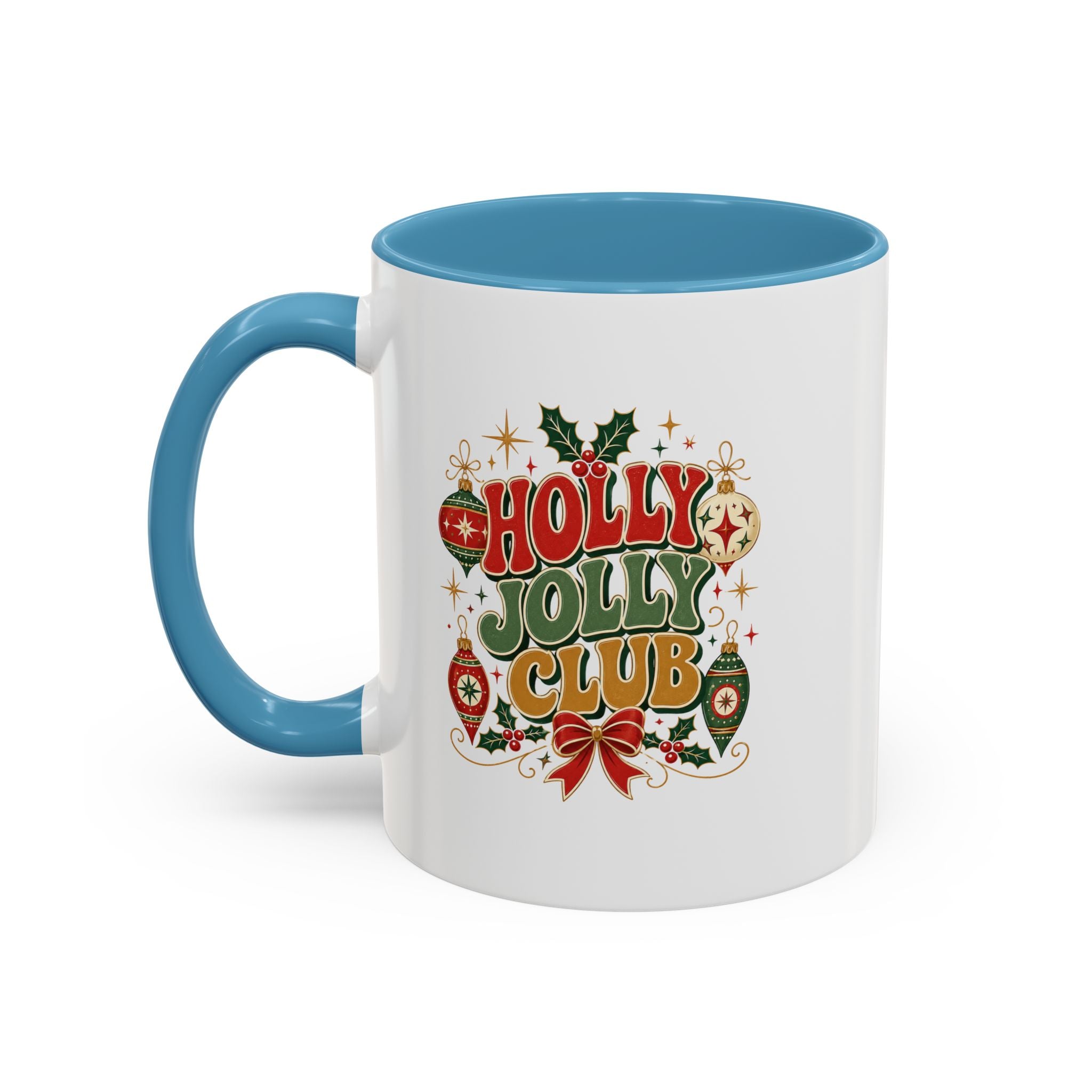 Accent Coffee Mug Holly Jolly Club