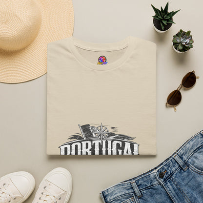 Portugal Vintage Compass T-Shirt — Nautical Travel Souvenir