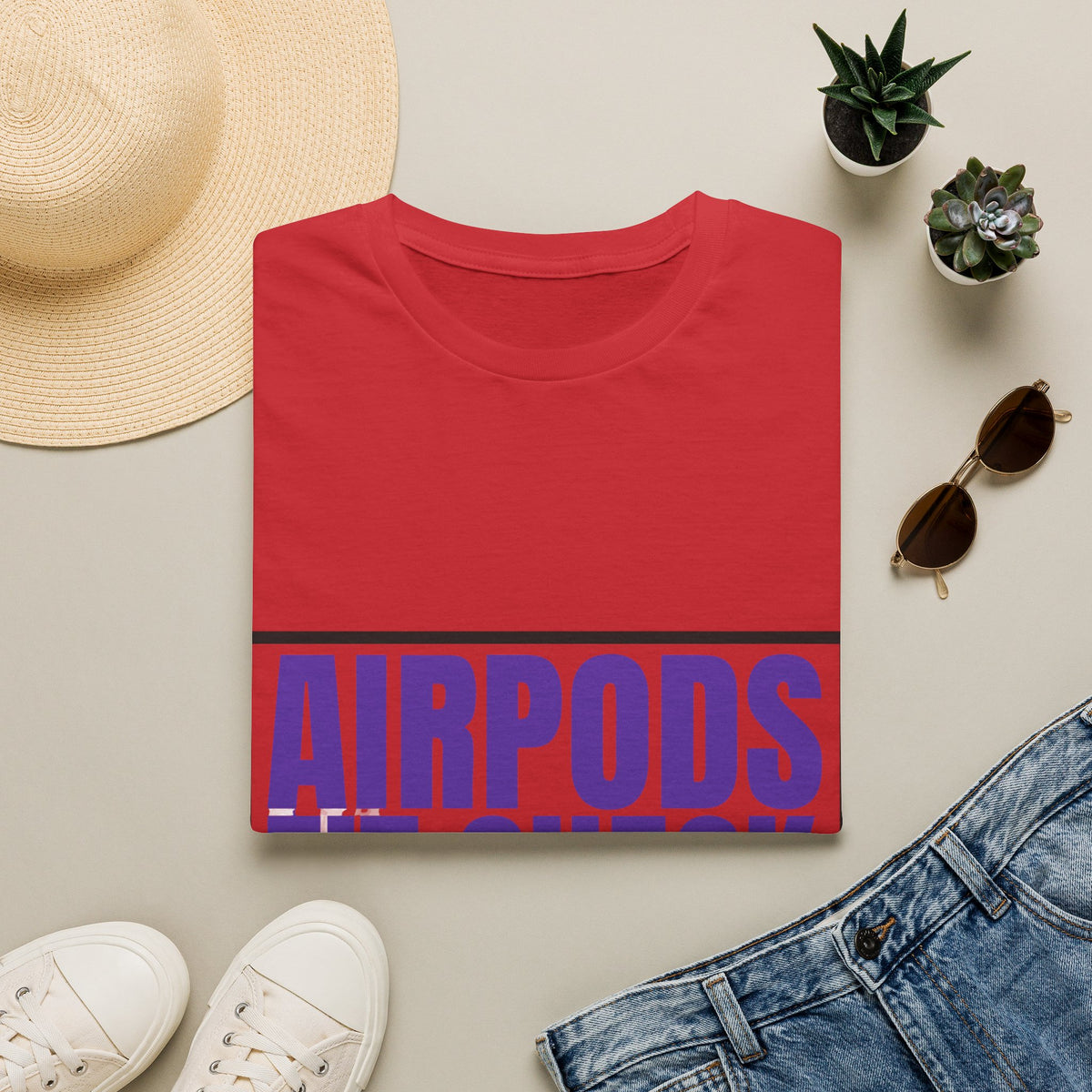 Airpods Fit Check Approved Funny Tee - Trendy Tech Slogan Graphic T-Shirt - Trending Now - September 2026