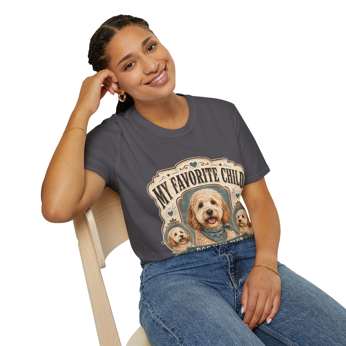 T-Shirt — "My Favorite Child" Dog Mom Club Graphic Tee
