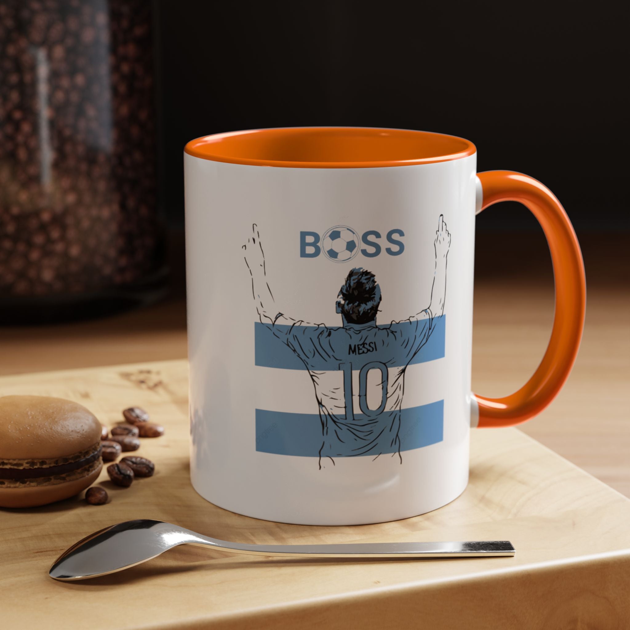 Boss Soccer Player Accent Coffee Mug —