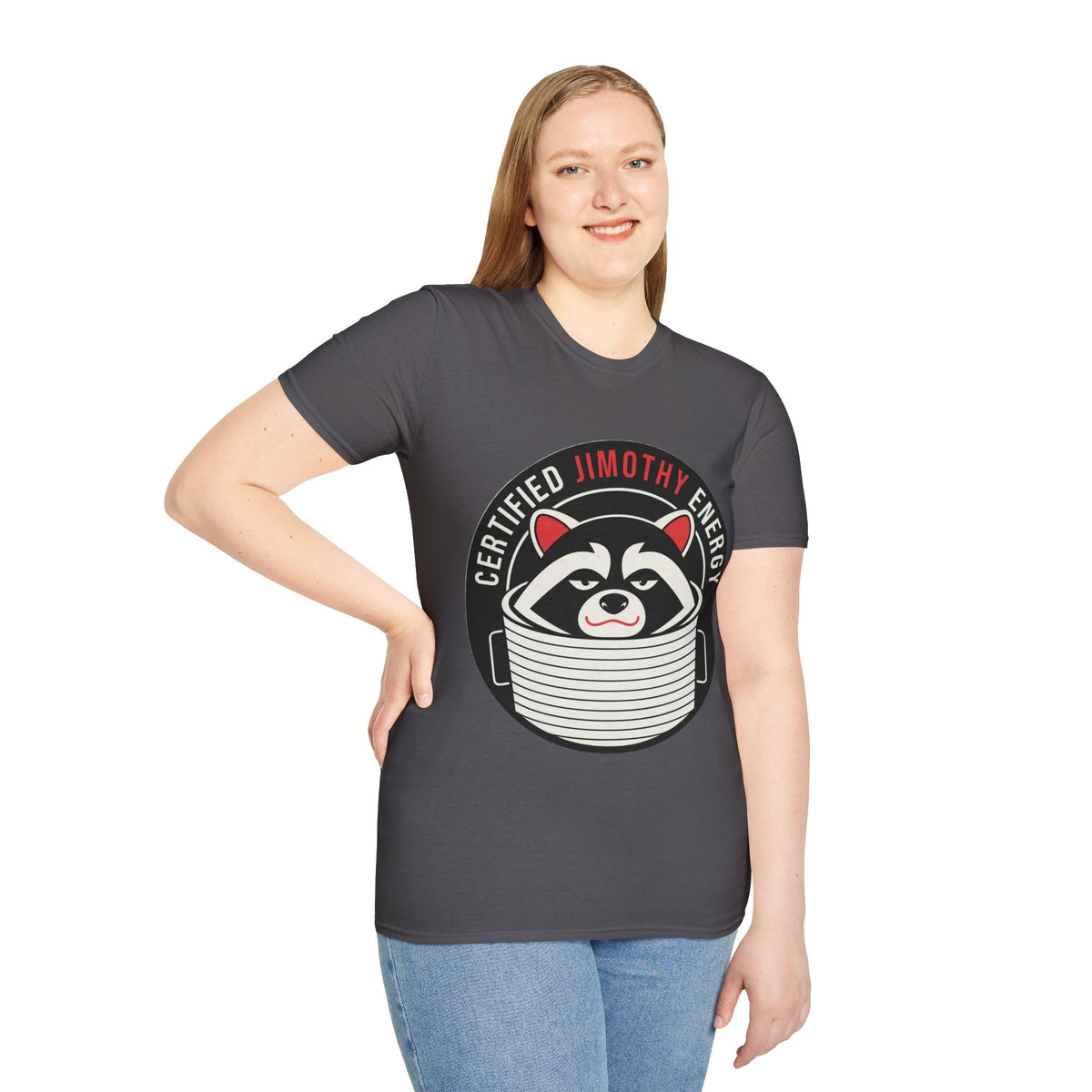 Jimothy Energy T-Shirt — Certified Raccoon Graphic Tee - Trending Now - August 2026