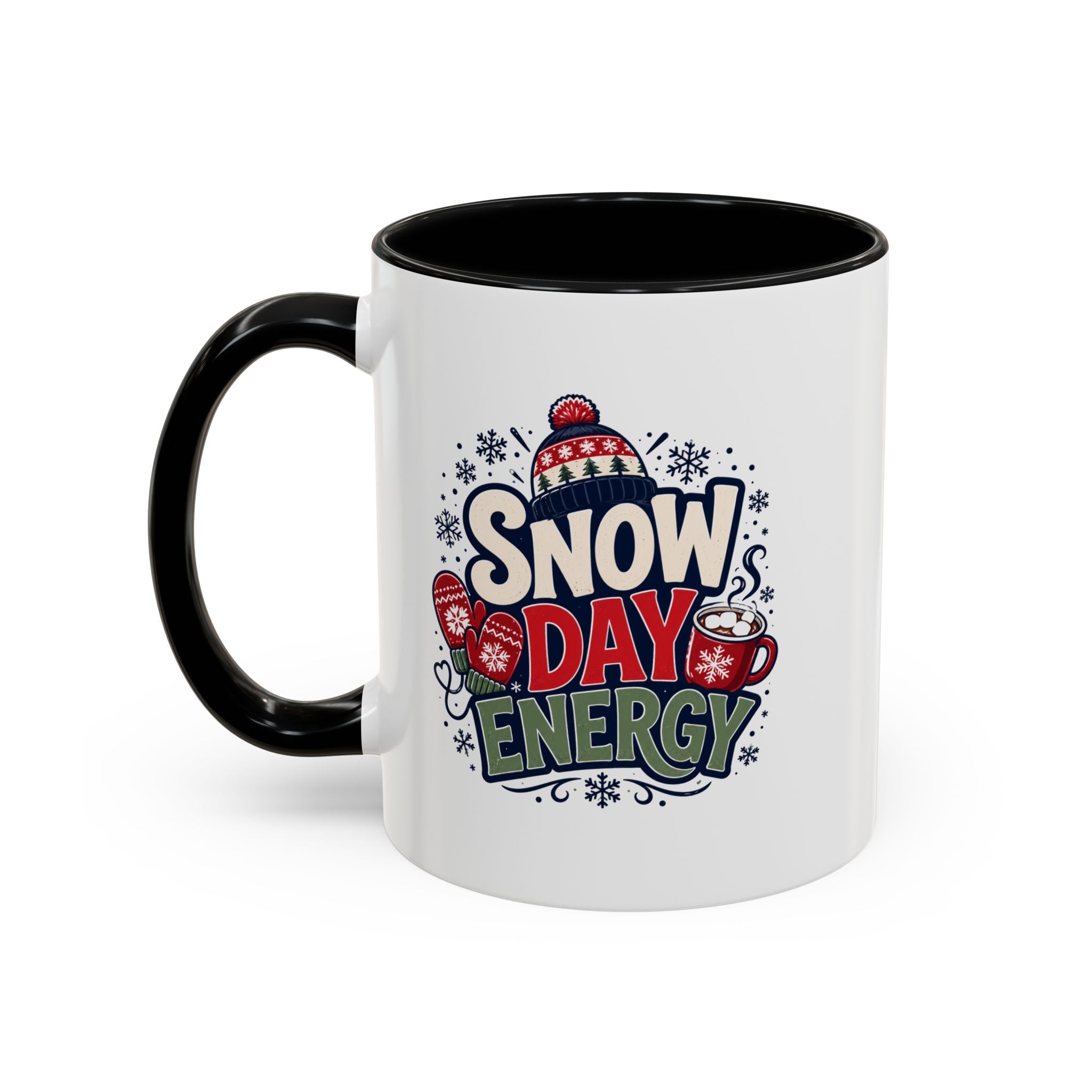 Snow Day Energy Coffee Mug — Winter Hot Cocoa Holiday Drinkware