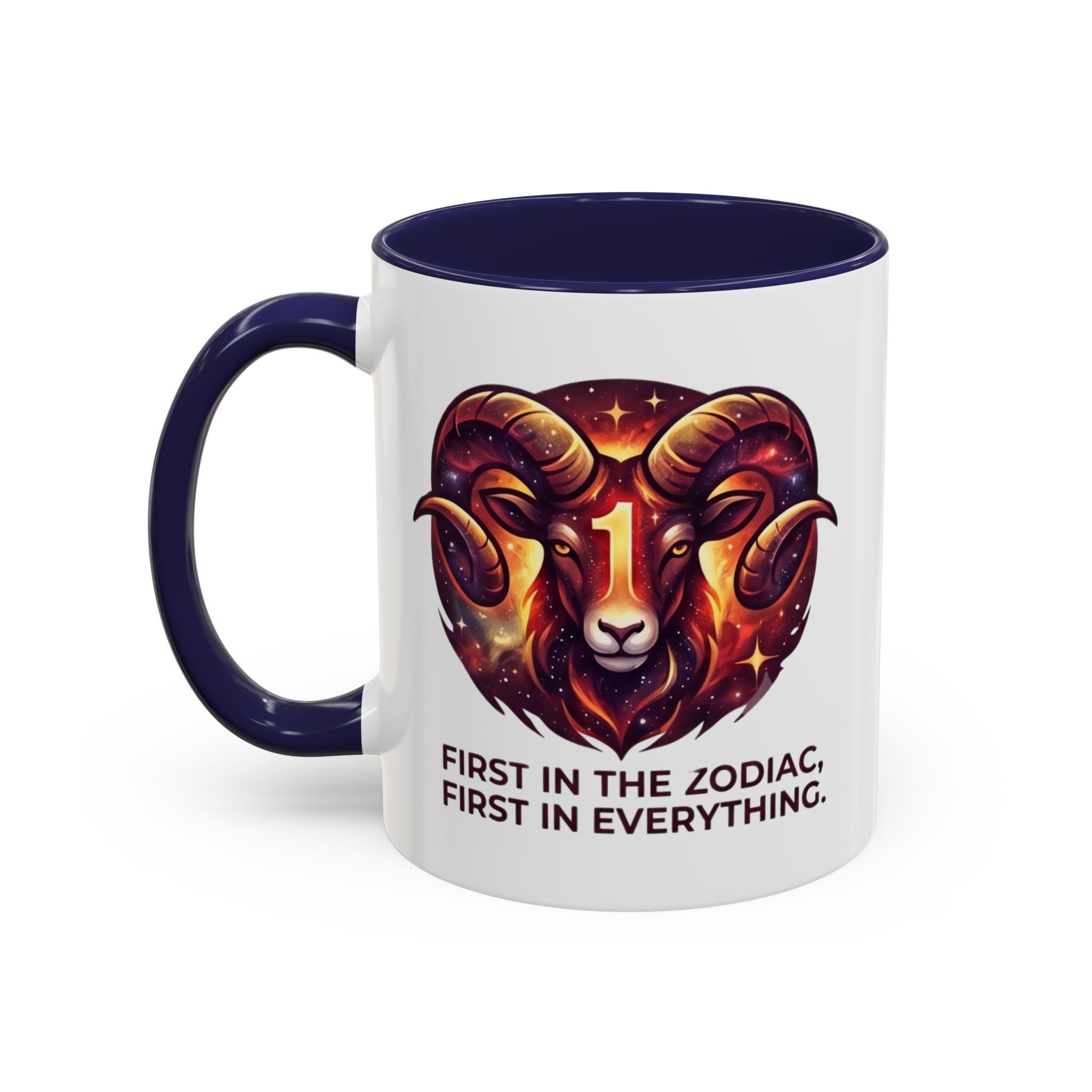 Aries Zodiac Coffee Mug — "First in the Zodiac, First in Everything" Accent Mug