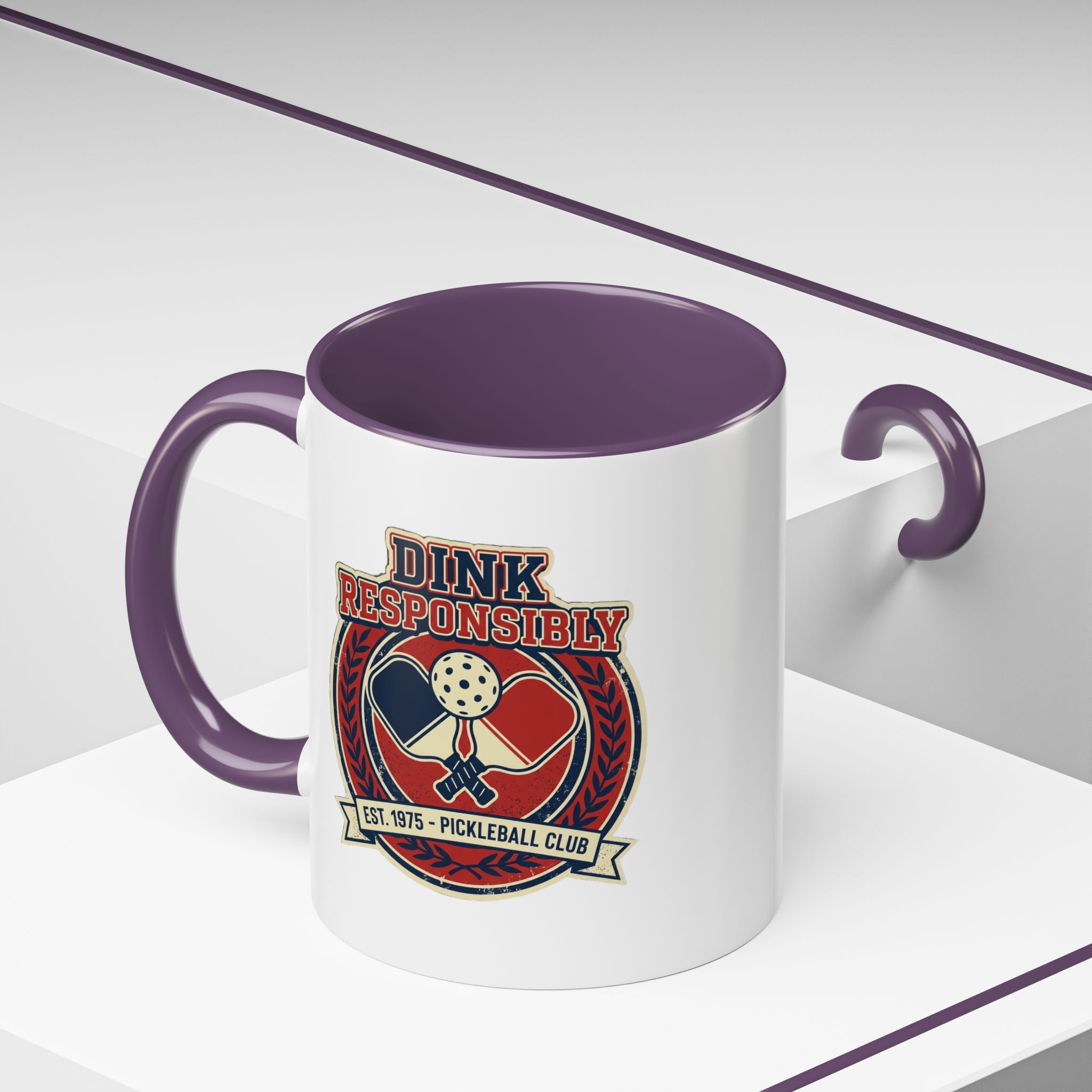Funny Pickleball Coffee Mug - "Dink Responsibly" Accent Mug