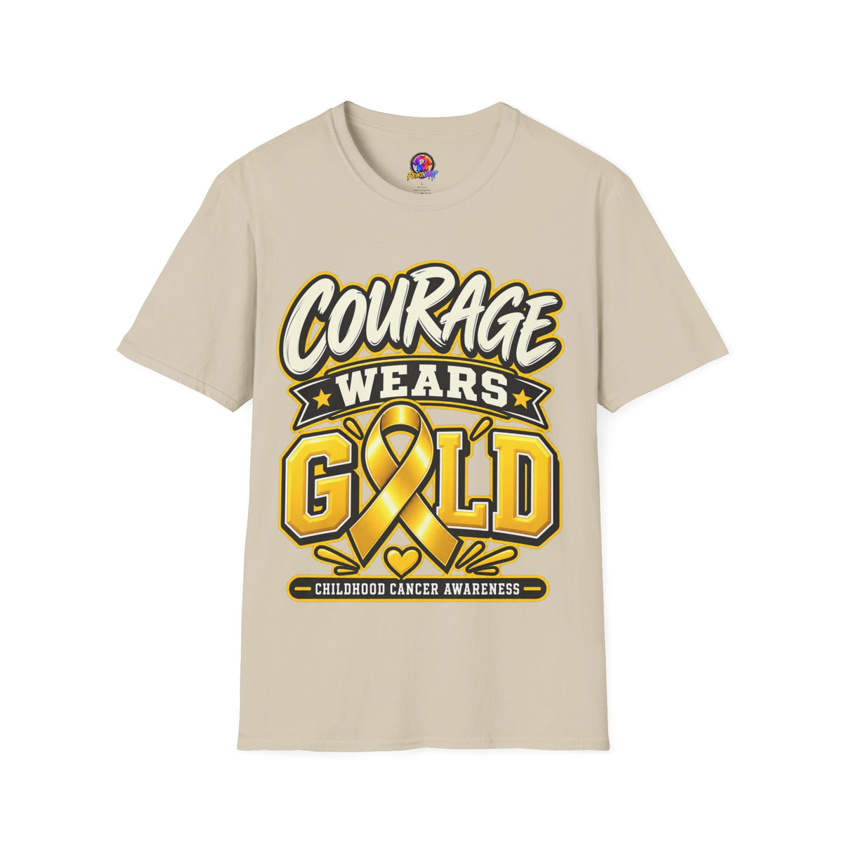 Childhood Cancer Awareness T-Shirt — "Courage Wears Gold"