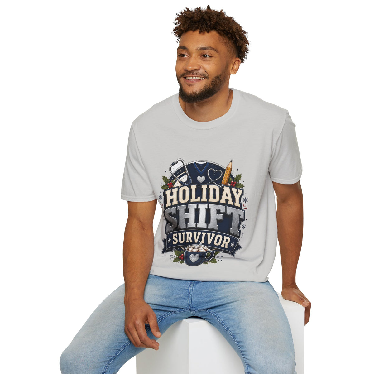 Holiday Shift Survivor T-Shirt — Nurse & Healthcare Worker Gift