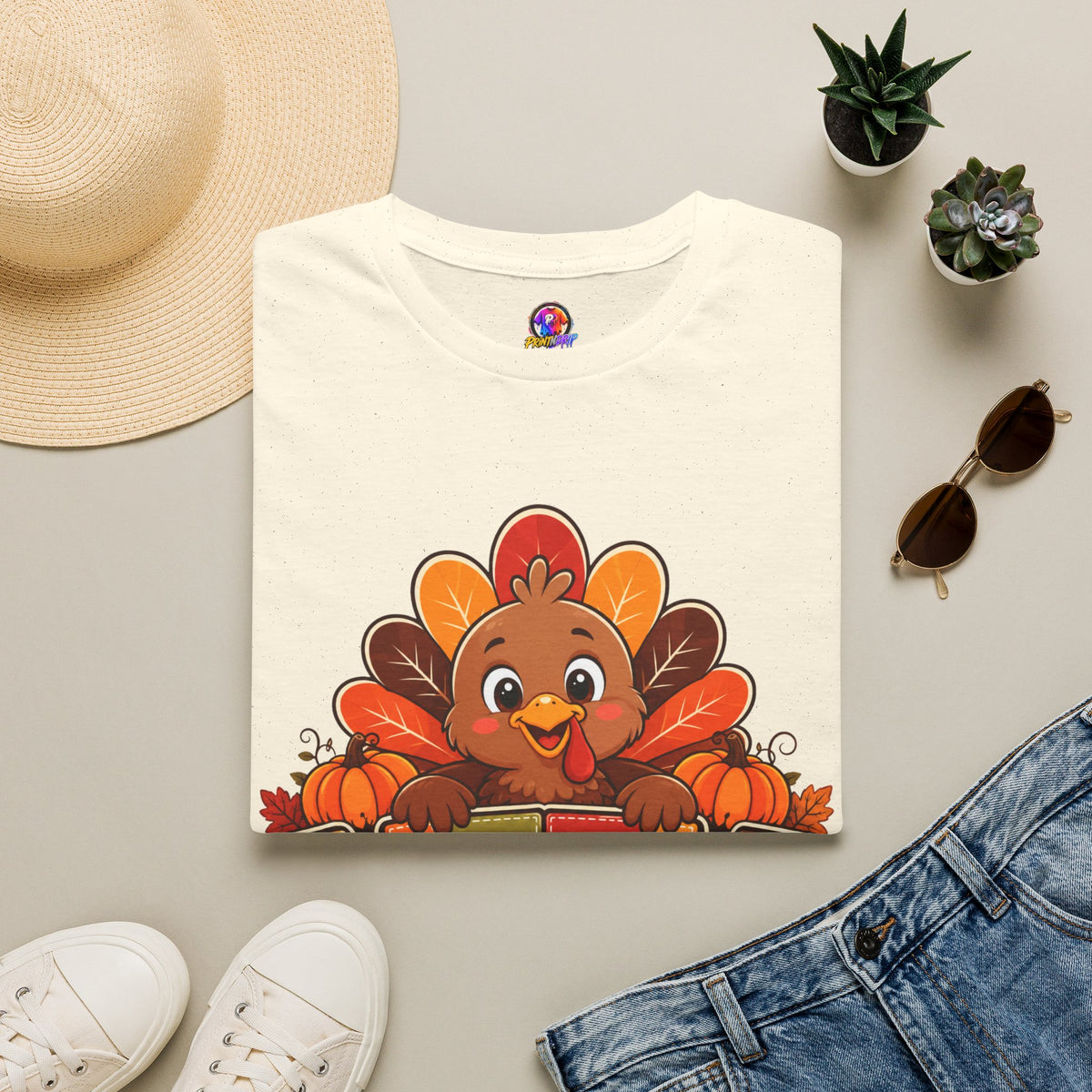 Thanksgiving T-Shirt Little Turkey T‑Shirt – Cute Thanksgiving Kids & Family Tee