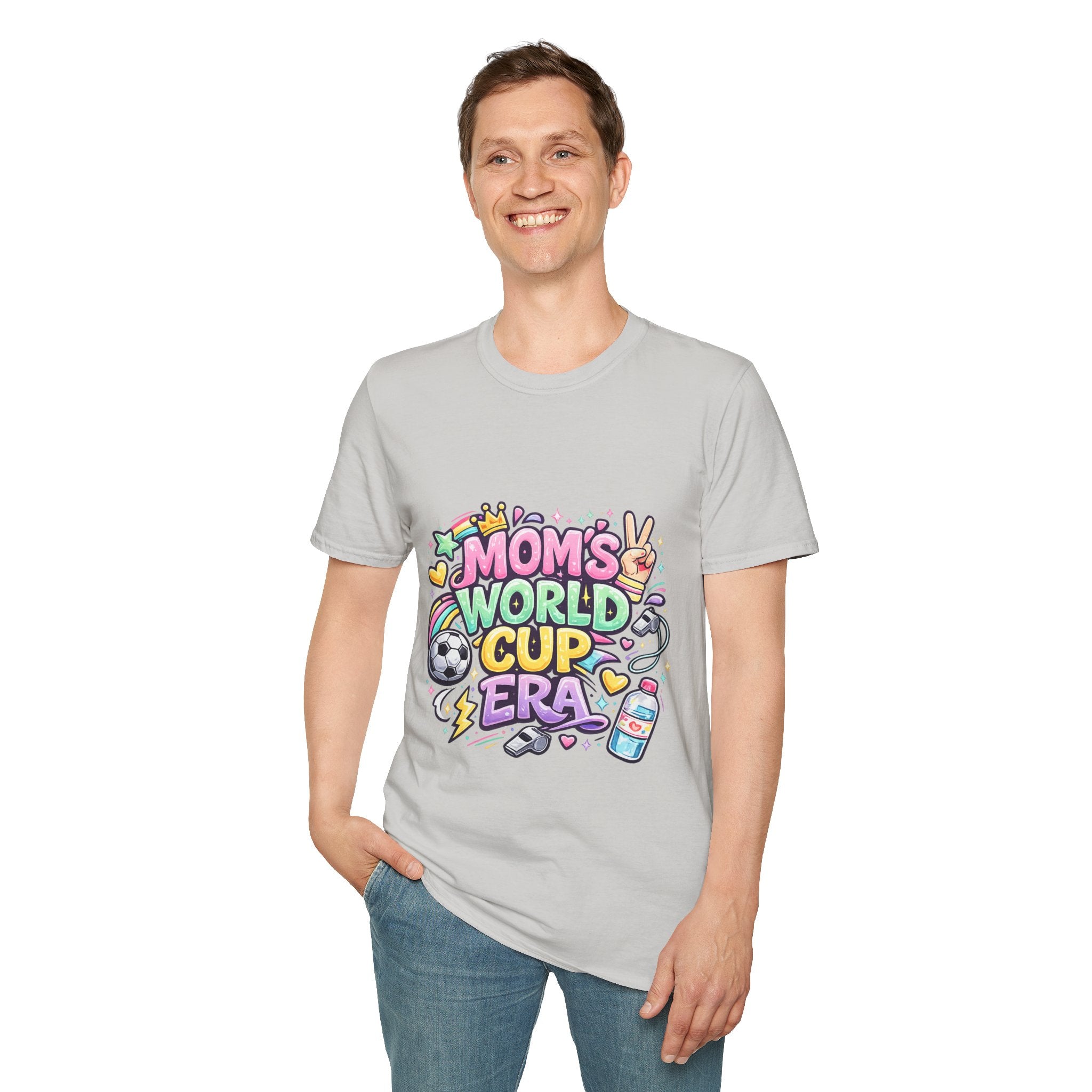 Girls Kids Mom's World Cup Era T‑Shirt — Playful Soccer Mom Tee