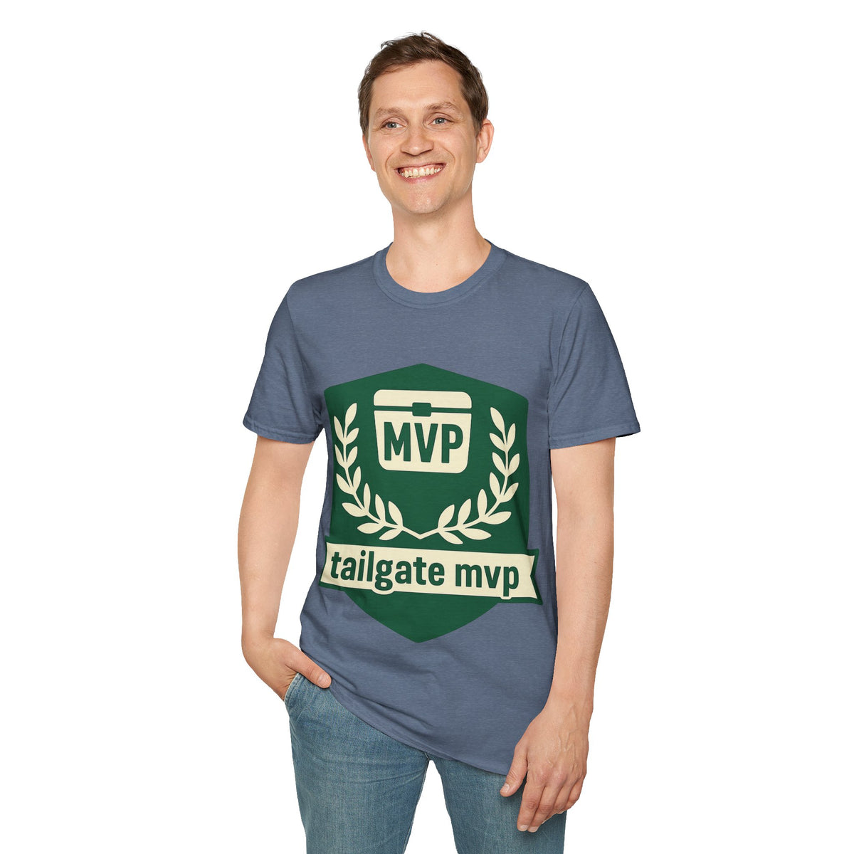 MVP Tailgate T-Shirt — Vintage Green MVP Badge Tee - Trending Now - August 2026