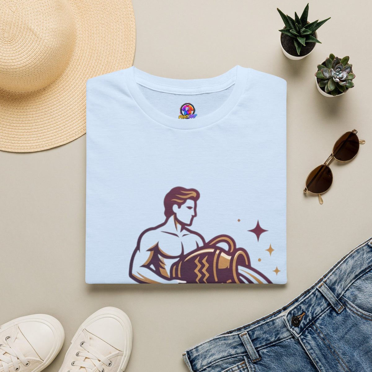 Aquarius Zodiac T-Shirt — Water Bearer Astrology Tee