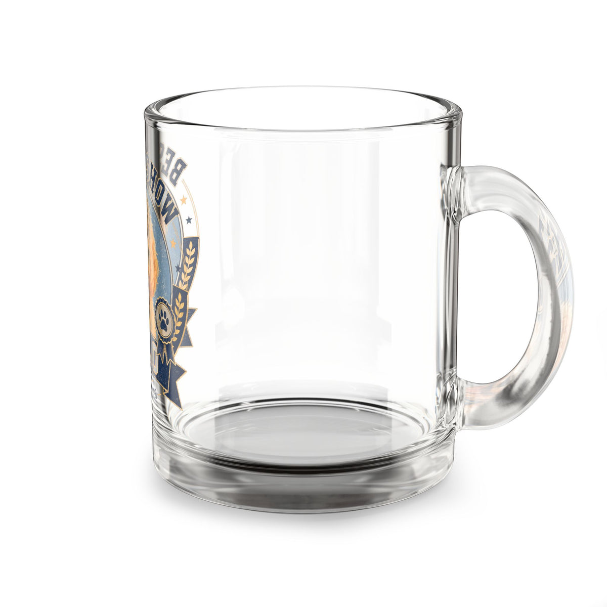 Best in Show Personalized Dog Glass Mug — 'Milo' Pet Photo 10oz Milo Bailey Dog Dad Mom  Glass Mug 10 oz