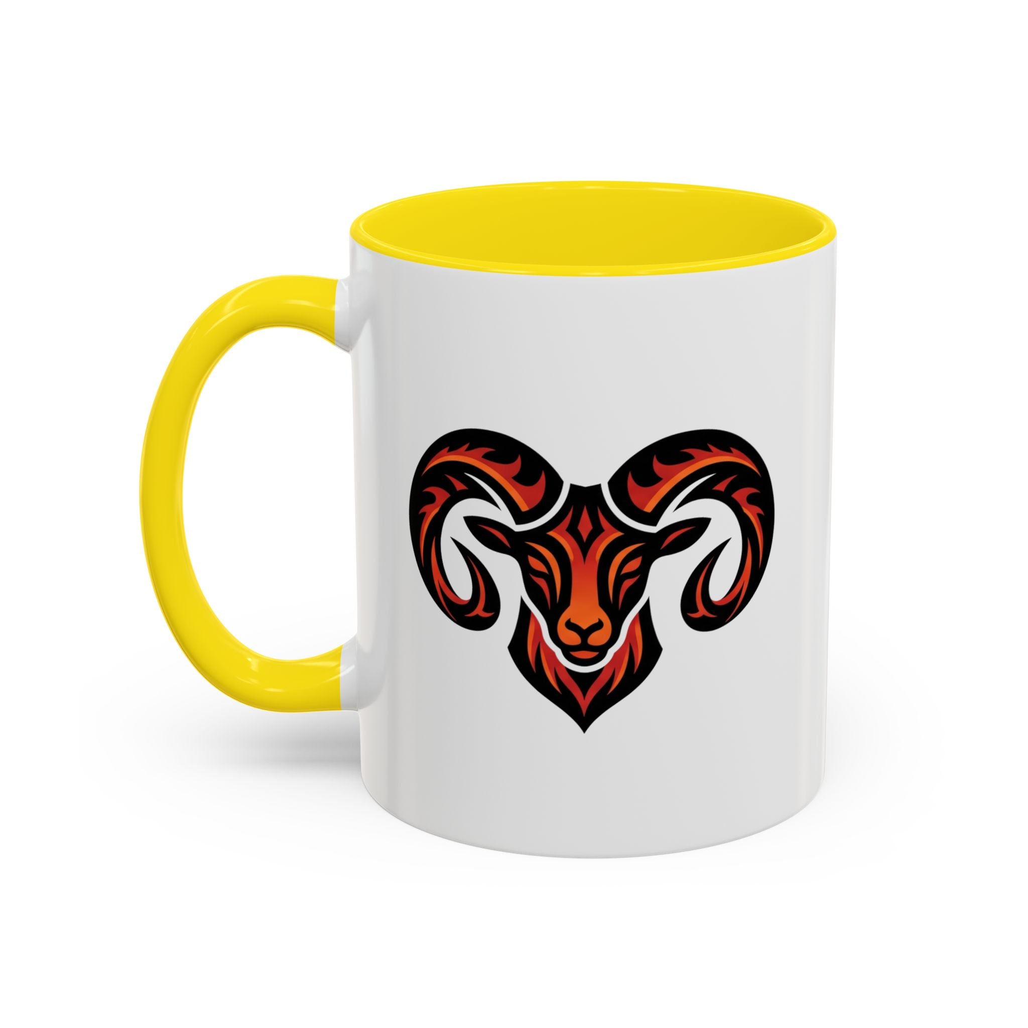 Ram Head Coffee Mug — Bold Tribal Goat Design Accent Mug
