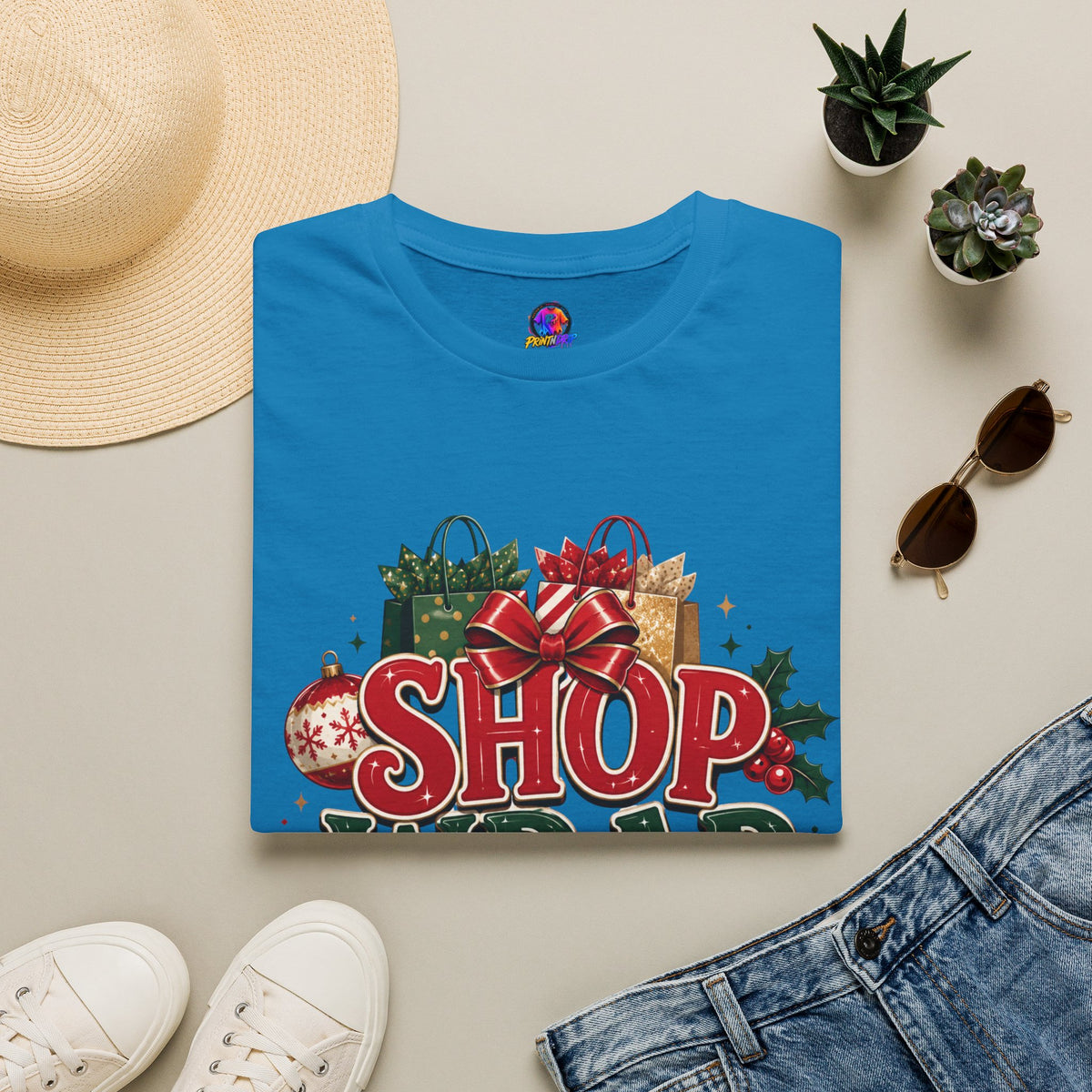 Christmas 'Shop Wrap Repeat' T-Shirt