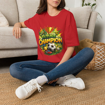Kids Future Champion Soccer T-Shirt — Kids’ Sports Trophy Graphic Tee