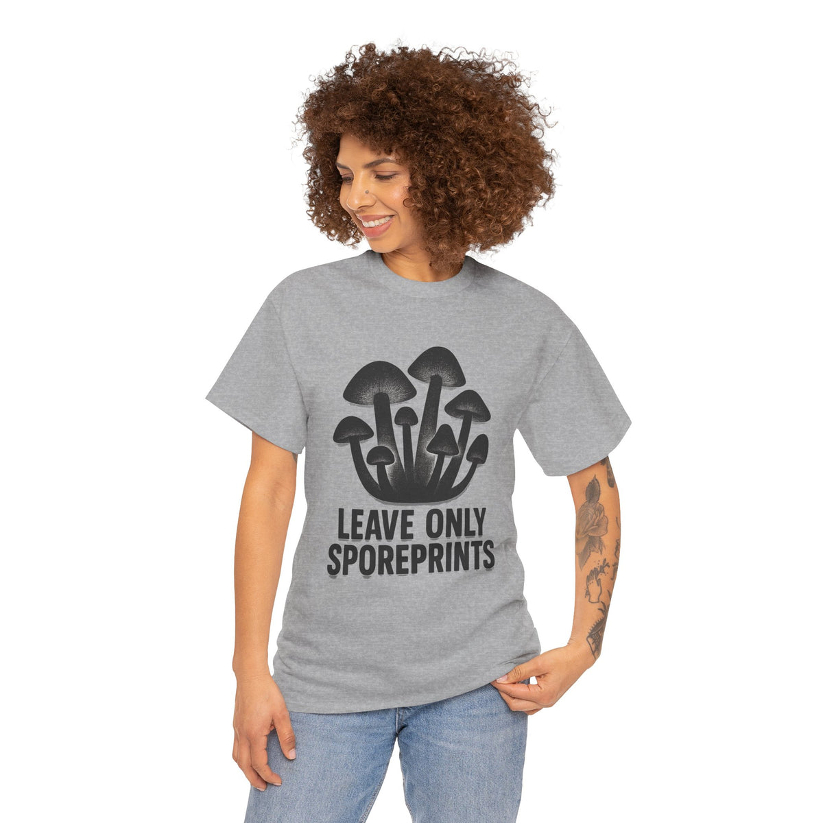 Mushroom Tee — "Leave Only Sporeprints" Eco Nature Graphic Shirt - Trending Now - August 2026