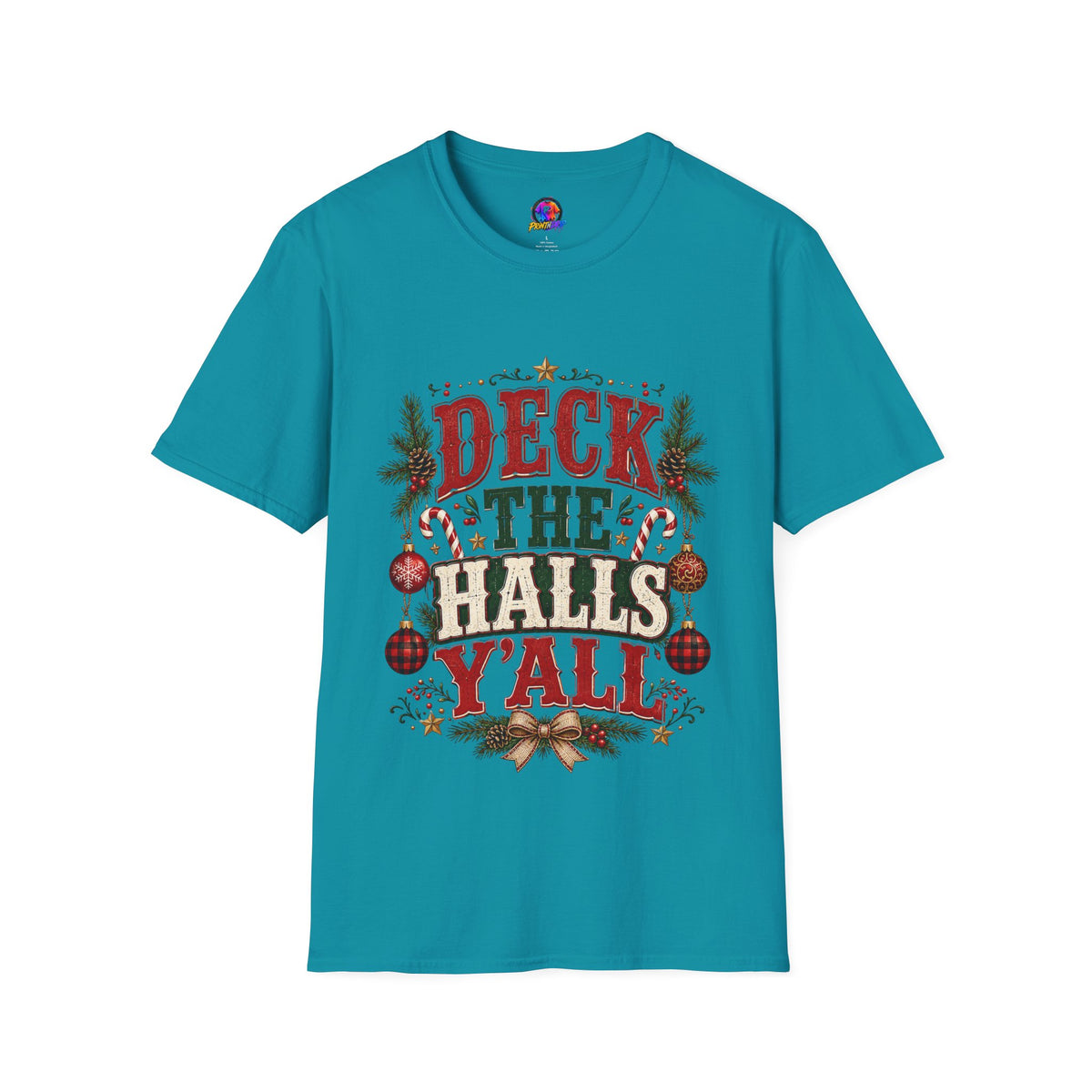 Deck the Halls Y'All T-Shirt — Festive Christmas Holiday Tee