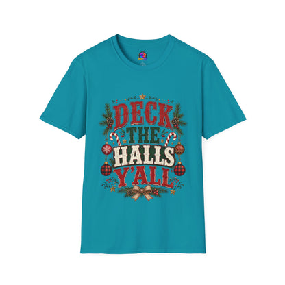Deck the Halls Y'All T-Shirt — Festive Christmas Holiday Tee