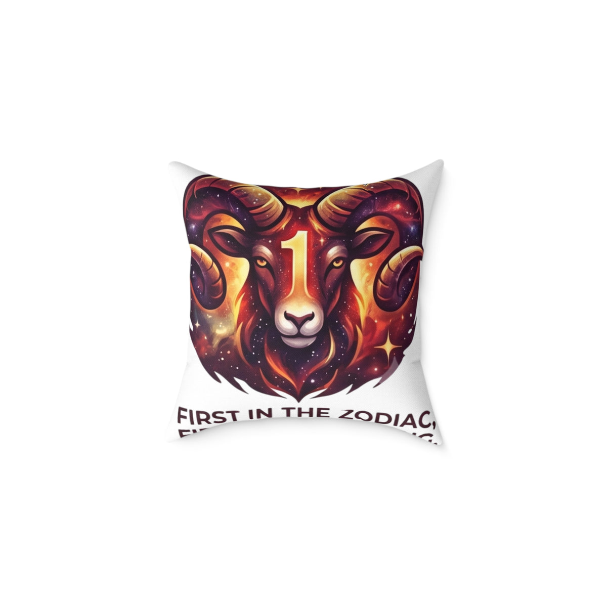 Aries Zodiac Pillow First In The Zodiac First In Everything Square Poly Canvas Pillow