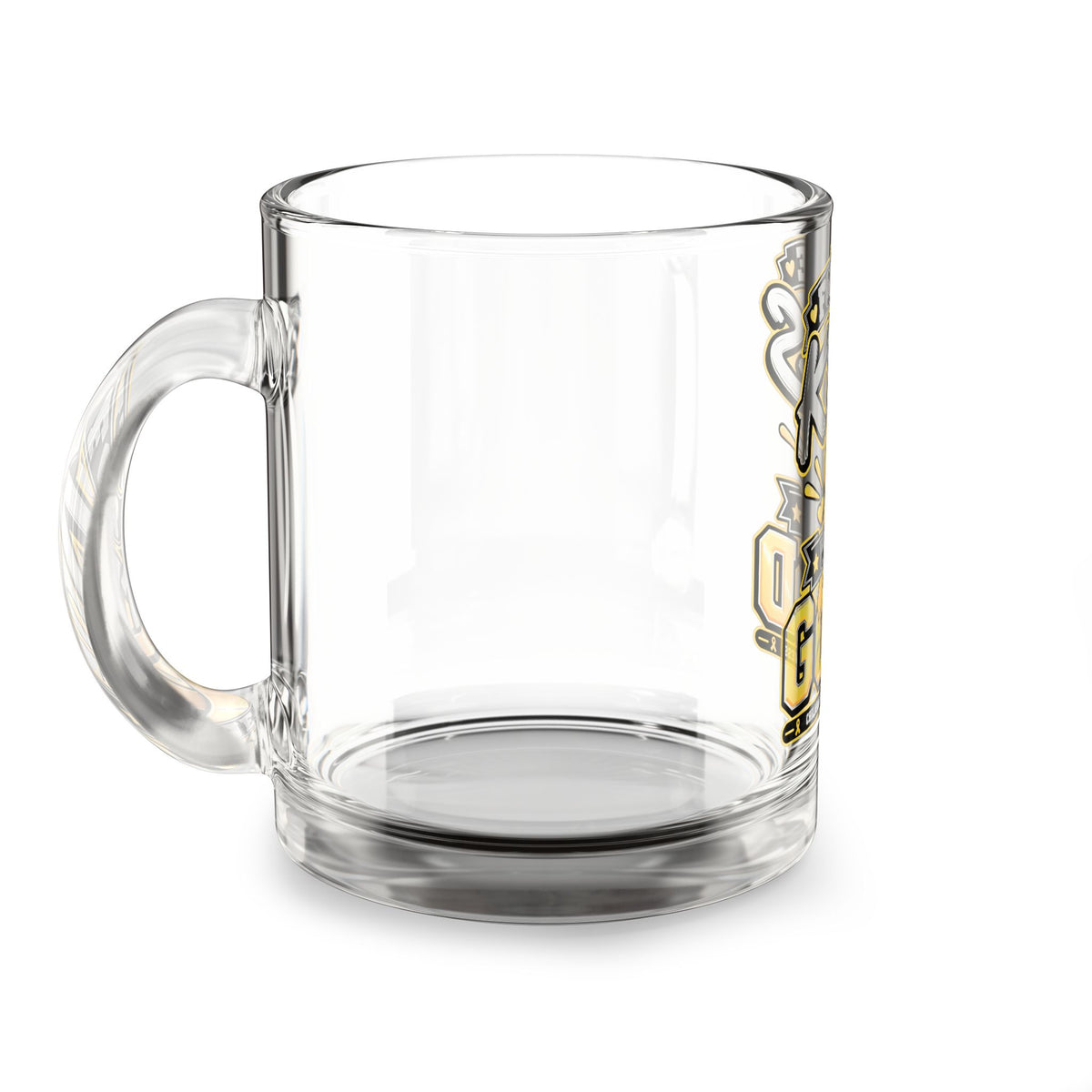Glass Mug — "For the Kids We Go Gold" Childhood Cancer Awareness 10oz