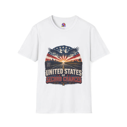 Patriotic Eagle T-Shirt — United States Skyline Vintage Flag Design
