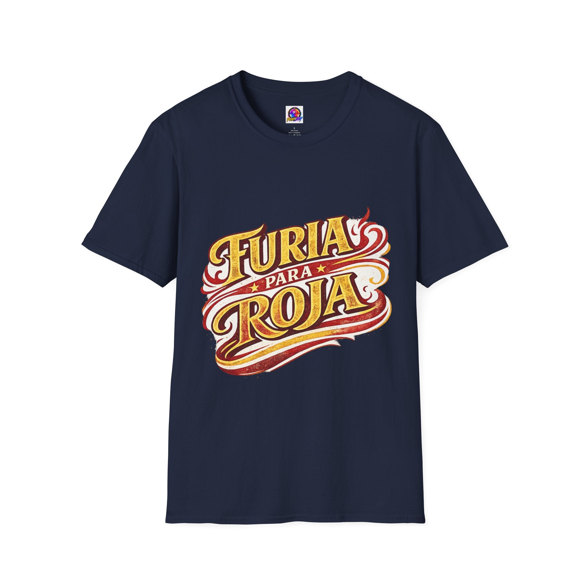 Spain Furia Para Roja T-Shirt — Vintage Flame Spanish Pride Soccer Tee