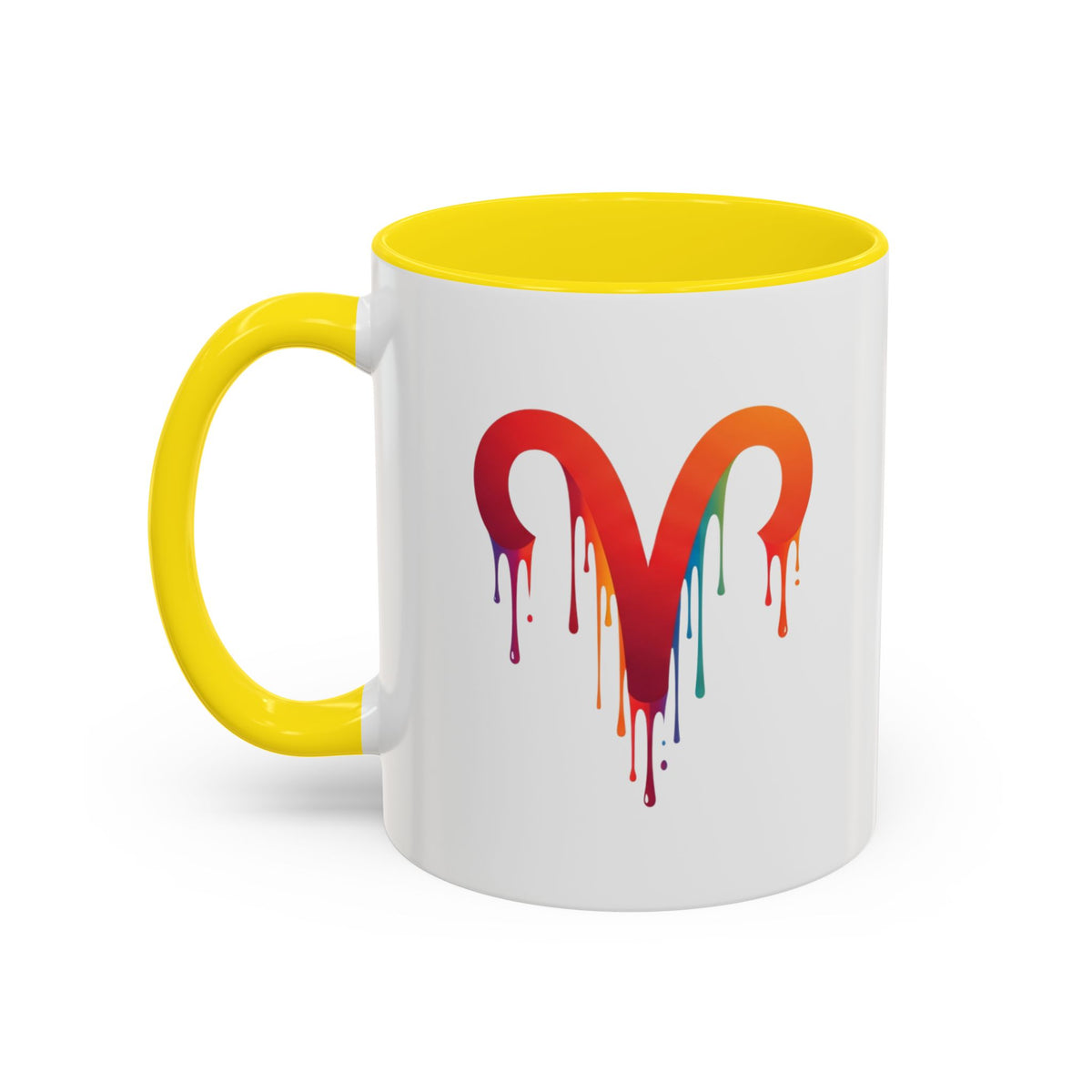 Aries Zodiac Rainbow Drip Aries Coffee Mug — Zodiac Astrology Accent Mug