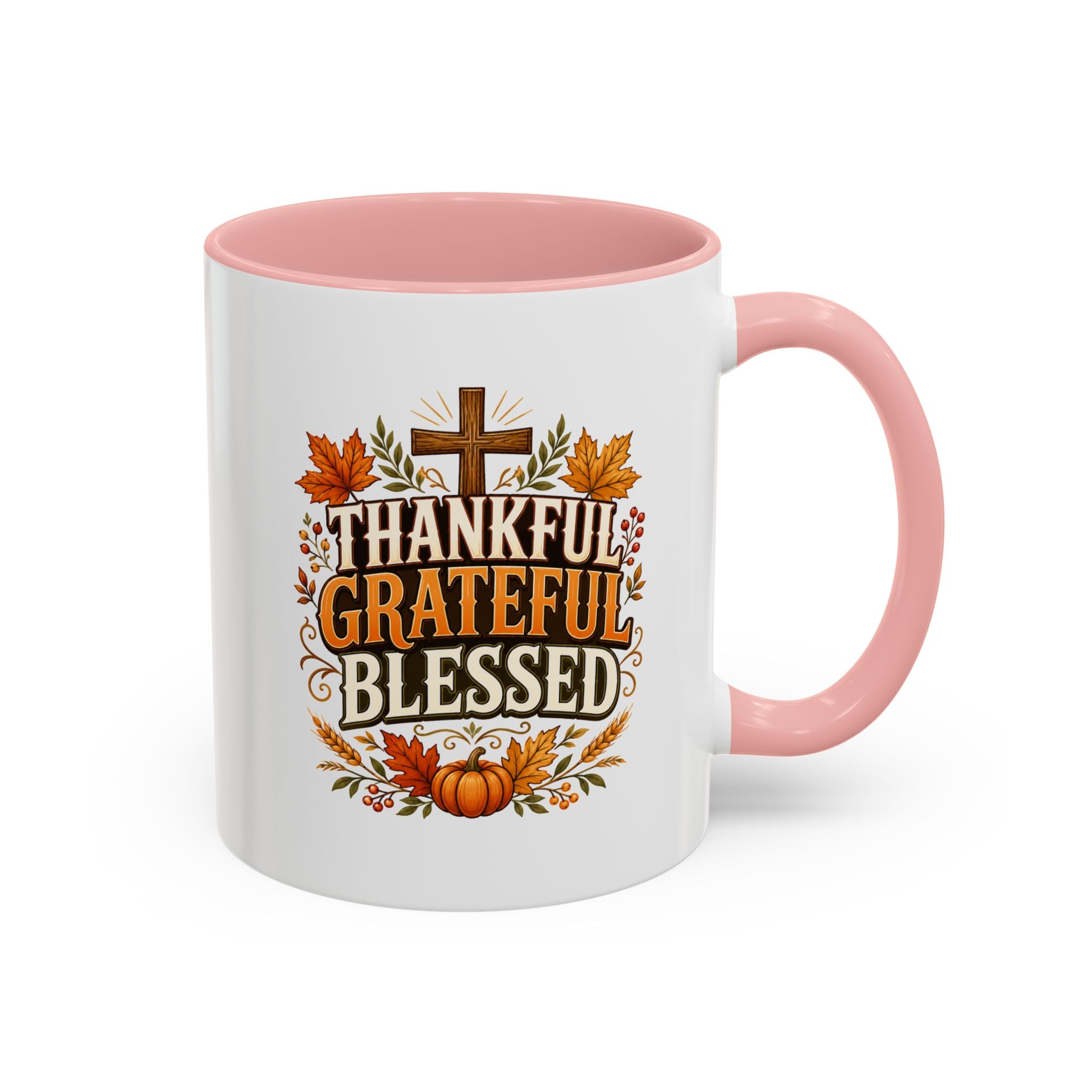 Thanksgiving Mug Thankful Grateful Blessed Coffee Mug