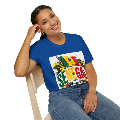 Senegal Flag Soccer T-Shirt — Lion & Football Pride Tee