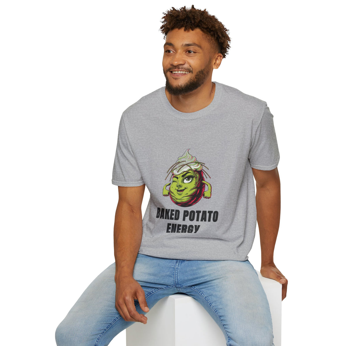 Baked Potato Energy T-Shirt — Funny Green Spud Graphic Tee - Trending Now - August 2026
