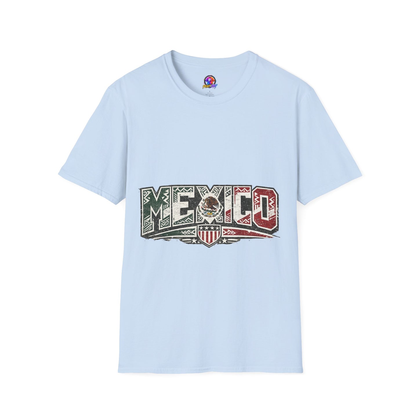 Mexico Pride Graphic T-Shirt — Retro Mexican Flag Design