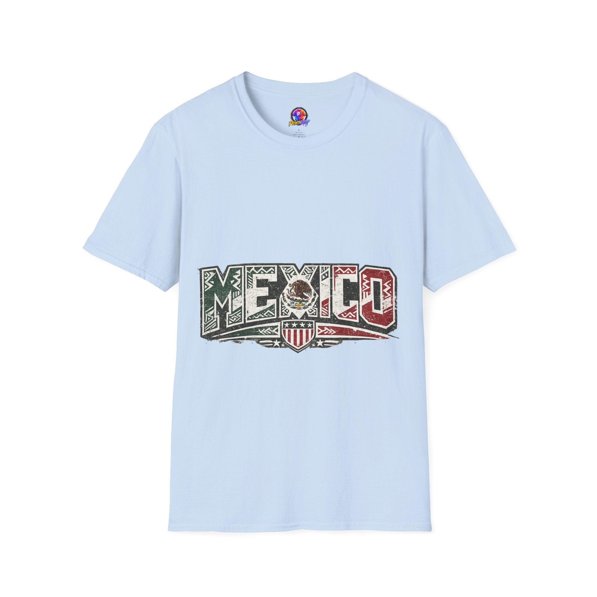 Mexico Pride Graphic T-Shirt — Retro Mexican Flag Design