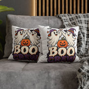 Halloween Boo Crew Pillowcase — Cute Ghost Pumpkin Decorative Throw Pillow Cover