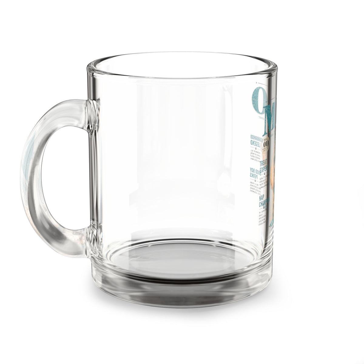 Milo Dog Magazine Glass Mug — 10oz Cute Puppy Coffee Cup