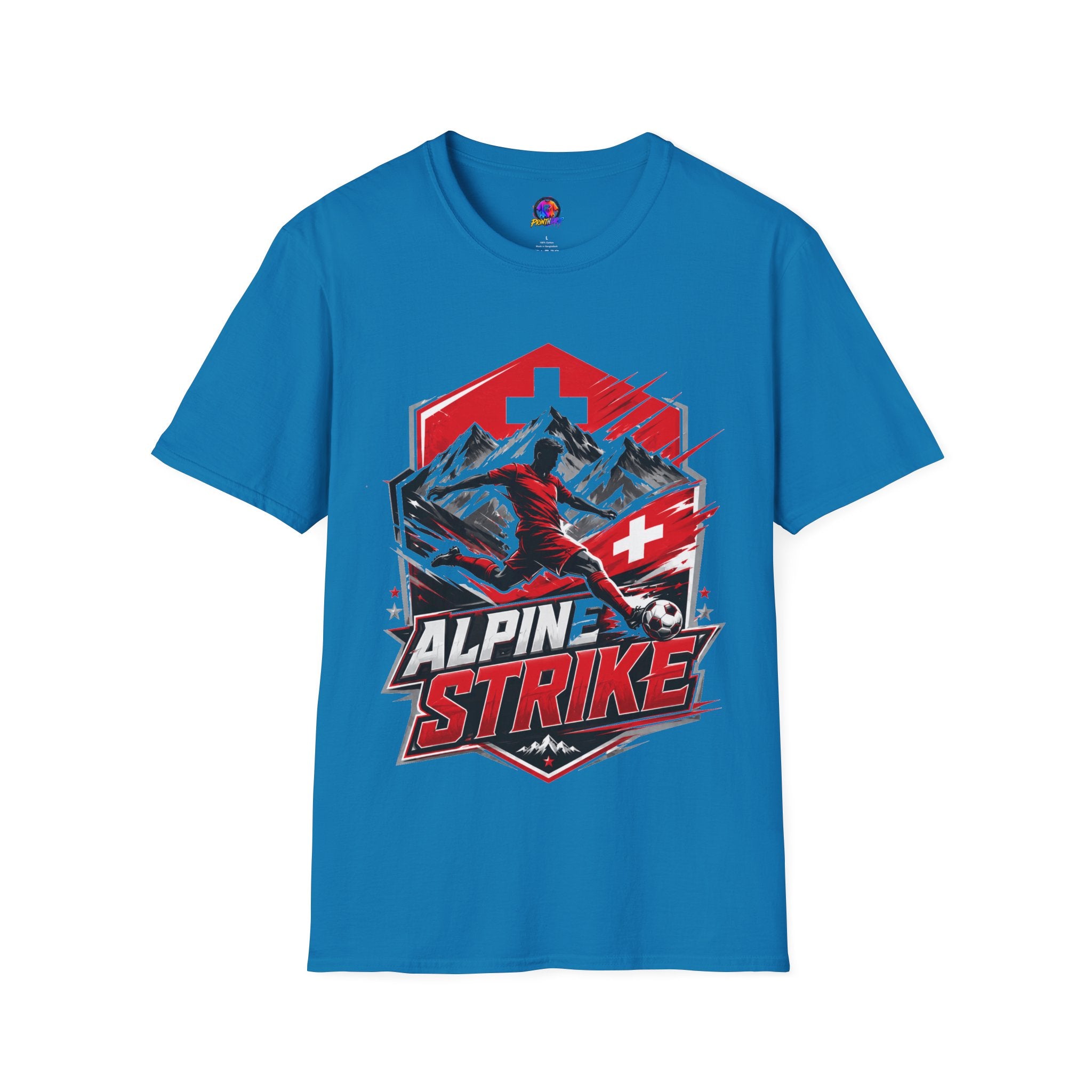 Switzerland Alpine Strike T‑Shirt – Swiss Mountain Ski & Snowboard Graphic