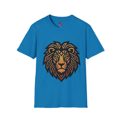 Lion Head T-Shirt — Geometric Tribal Lion Graphic Tee