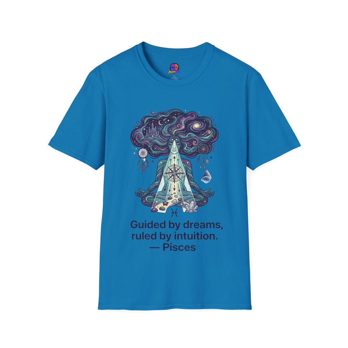 Pisces Zodiac Meditative Pisces T‑Shirt — 'Guided by dreams, ruled by intuition' Zodiac Tee