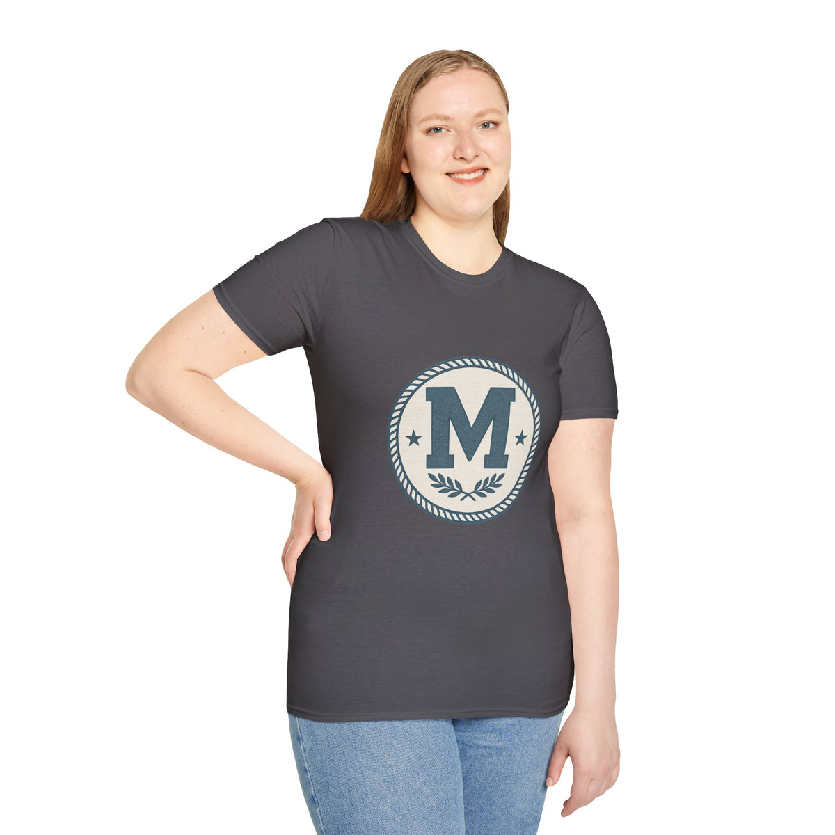 Monogram M Crest T‑Shirt — Vintage Initial Logo Tee - Trending Now - August 2026