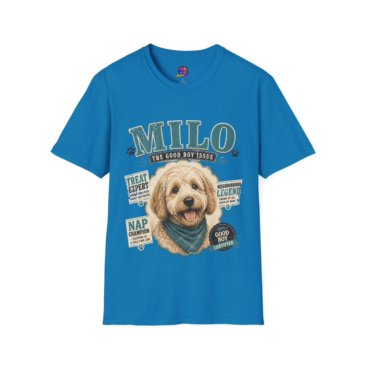 Milo "The Good Boy Issue" Dog Portrait T-Shirt