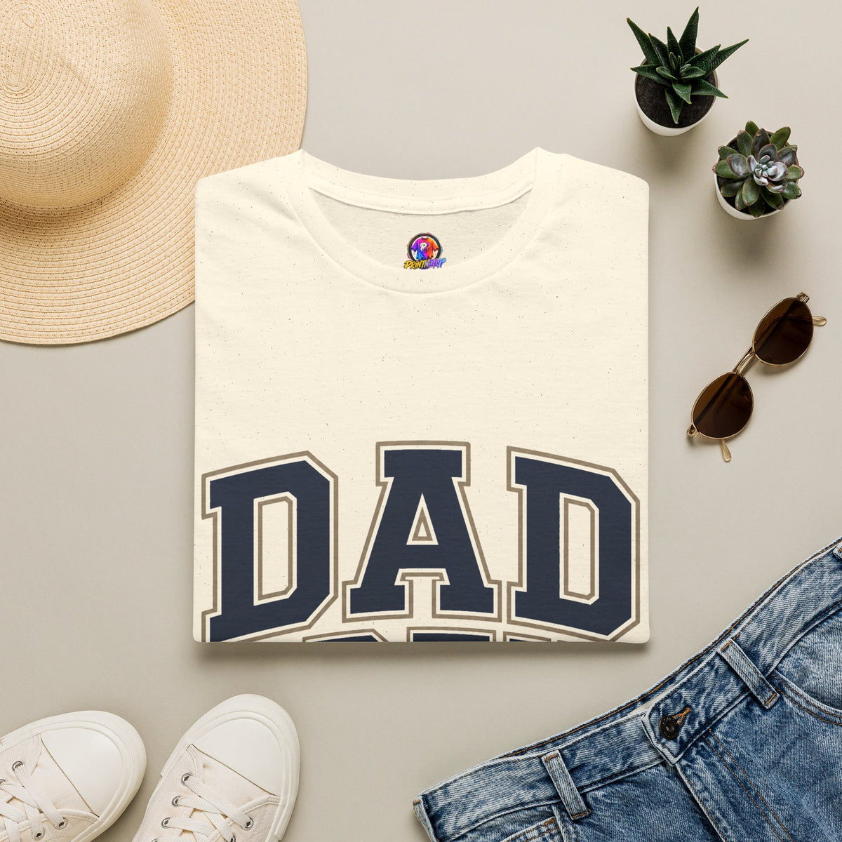Dad Crew T-Shirt — Vintage Collegiate "DAD CREW" Father's Day Tee