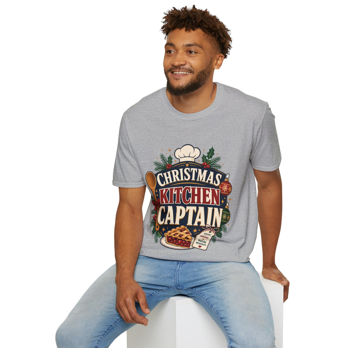 Christmas Kitchen Captain T-Shirt — Festive Holiday Cooking Tee